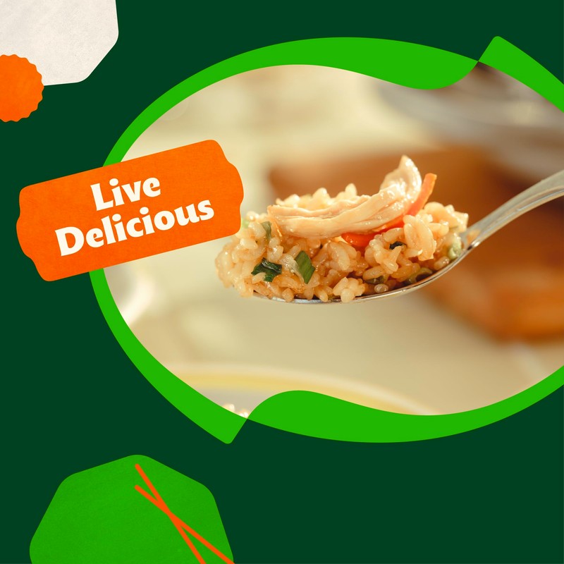 Bibigo Korean BBQ Flavor Fried Rice, Microwavable, Zero Trans Fat,