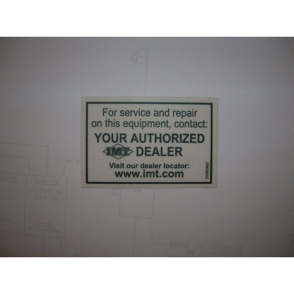 Iowa Mold Tooling IMT 70392982, "Service or Repair Crane Decal