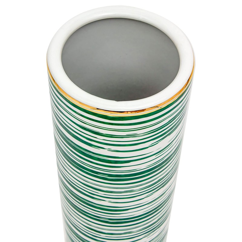 Red Lantern 24" Striped Green Umbrella Stand