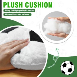 Plush Football Seat Cushion, 45 x 45 cm Football Plush Cushion Plush Football Toy, Creative Room Decoration for Children's Room, Football Toy Gift for Children, Girls, Boys, Football Lovers