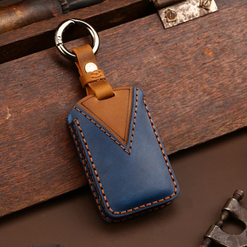 Smasol Genuine Leather Key Case, Key Cover, Key Shell, Smart
