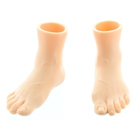 Set of 2 Rubber Finger Feet Mini Puppets Left & Right