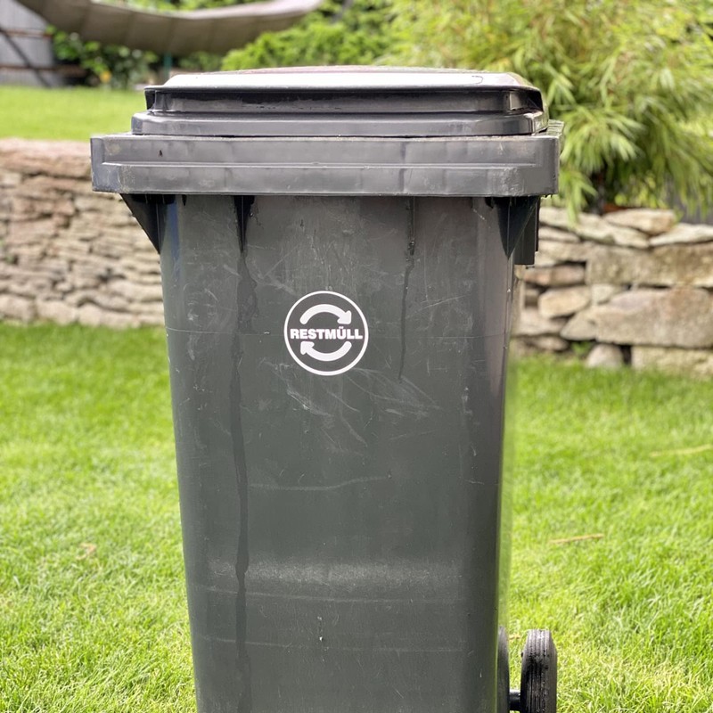 deformaze Sticker Set Residual Waste Paper Yellow Bin Sticker Rubbish