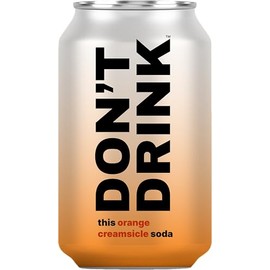 Don’t Drink - Orange Creamsicle - Prebiotic Soda - Electrolytes, 100% Vitamin C, Turmeric - 12 fl oz Cans, Pack of 12