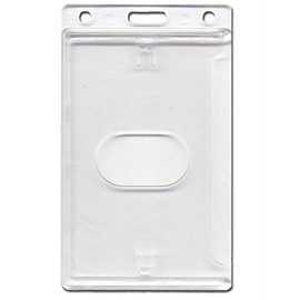 ID Card It 10 Rigid Clear Enclosed Vertical Identity ID Card Pass Badge Holder