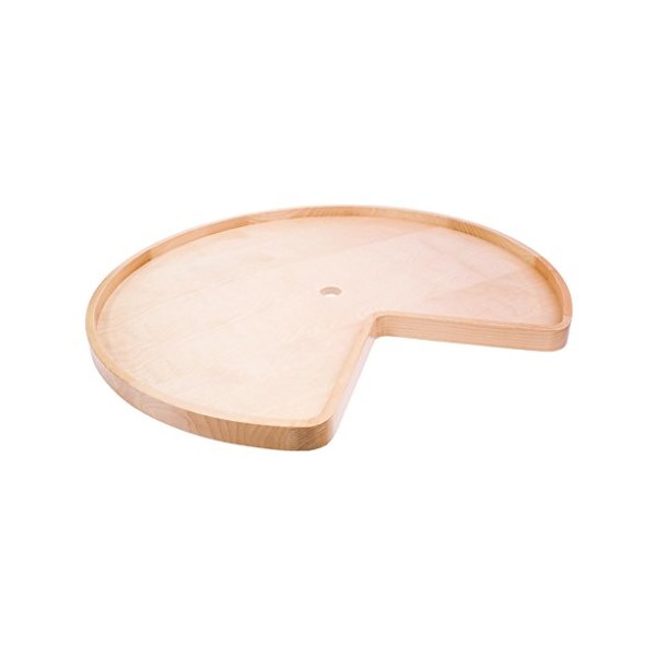 Hardware Resources LSK32H Wooden Kidney Lazy Susan With Hole, Maple