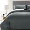 MOONLIGHT20015 Single Duvet Cover Set Reversible Stripes Satin Bedding Set
