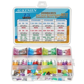 AUKENIEN Car Auto Automotive Fuses Assortment Kit 40 Values Standard Mini Micro Micro2 2A 3A 5A 7.5A 10A 15A 20A 25A 30A 35A 40A Blade Fuse for Vehicle RV SUV Motorcycle Truck Motor Boat