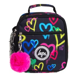 hype Black Graffiti Heart Lunch Box