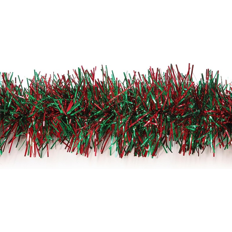 Toyland® 2 Metre Red & Green Tinsel - Decorative Christmas