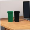Operitacx 2pcs Recycle Bin Mini Wheelie Bin Trash Can Pencil