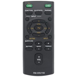 VINABTY RM-ANU192 Replacement Remote Control Compatible with Sony Sound Bar Systems SACT60BT SS-WCT60 HT-CT60BT SA-CT60BT HT-CT60 SA-CT60 SACT60 SSWCT60 HTCT60BT HTCT60