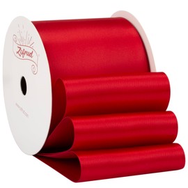 Zofrud Red Satin Ribbon 63mm x 9 Meters - Large Ribbon Ideal for Bows, Gift Wrapping, Flower Bouquet, and Crafts