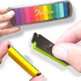 ANTEVIA Matériaux ANTEVIA – 12 Removable Ink Pads in 12 Colours | Crafts for Children, Scrapbooking | Ink Colour Finger Fingerprints (Ink Box)