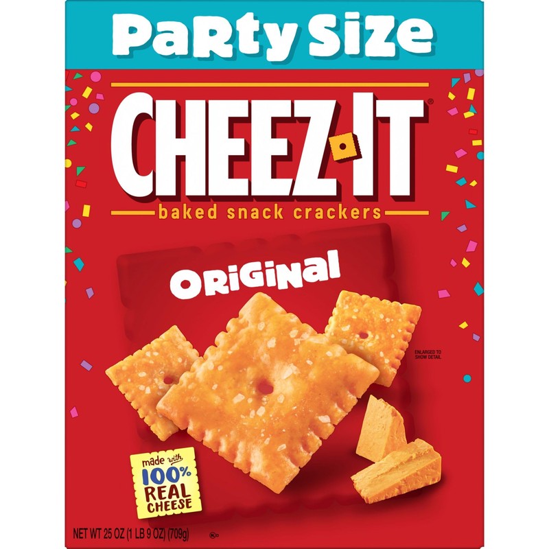 Cheez-It Cheese Crackers, Baked Snack Crackers, Lunch Snacks, Party Size,