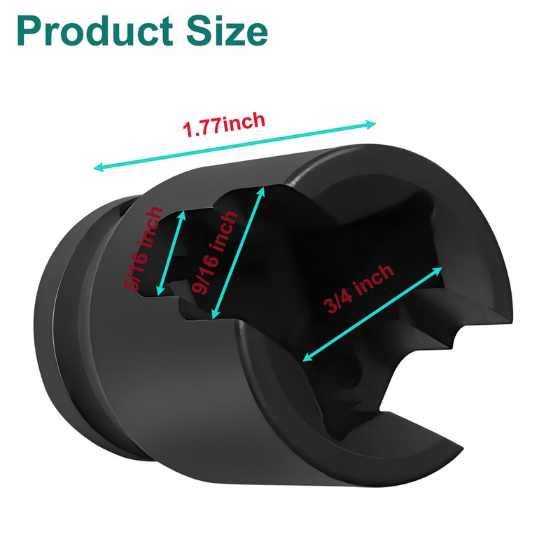 1/2-Inch Drive Multi-Purpose Lineman Socket, Black Cr-Mo Steel