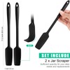 Long Handle Silicone Jar Spatula Kitchen Scraper Spatula Non-Stick Rubber