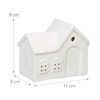 Relaxdays Ceramic Tea Light House, Light House for 1 Tea
