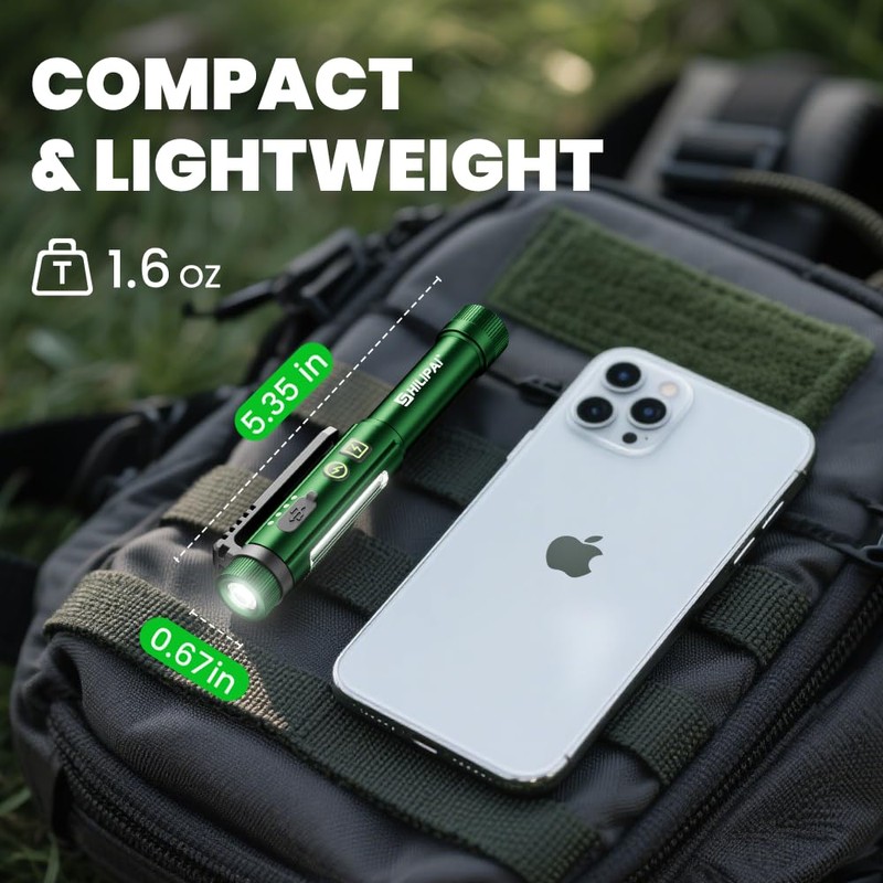 SHiLiPAi Magnetic Rechargeable Pen Light - 600 Lumen Dimmable EDC