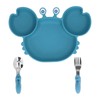 3pcs Toddler Divided Plate Set Silicone Baby Suction Plate Anti