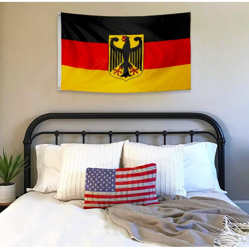 DANF Germany Eagle Flag 3x5 Ft Thick Polyester, Fade Resistant,