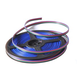 WESIRI 32.8ft/10m 4 Pin 20AWG Electrical Extension Cable 4 Conductor Line Cord Hook Up Wire for WS2813 WS2815 SK9822 RGB Color Changing 5050 RGB Flexible LED Tape Light