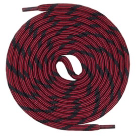 Mount Swiss© Round Laces for Trekking and Work Shoes, Extra Tear-Resistant, Diameter 5 mm, Length 70-220 cm, Polyester - Black - 150 cm