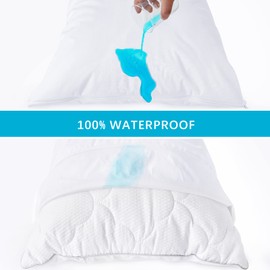Biloban Waterproof Zippered Pillow Protectors for Body Pillow (21 x 55 inches), Body Pillow Protector Noiseless Breathable Hypoallergenic, White