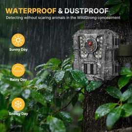 WOSPORTS Mini Trail Camera 2 Pack 24MP 1080P HD Trail Cam with Night Vision Motion Activated Game Camera for Outdoor Wildlife Monitoring