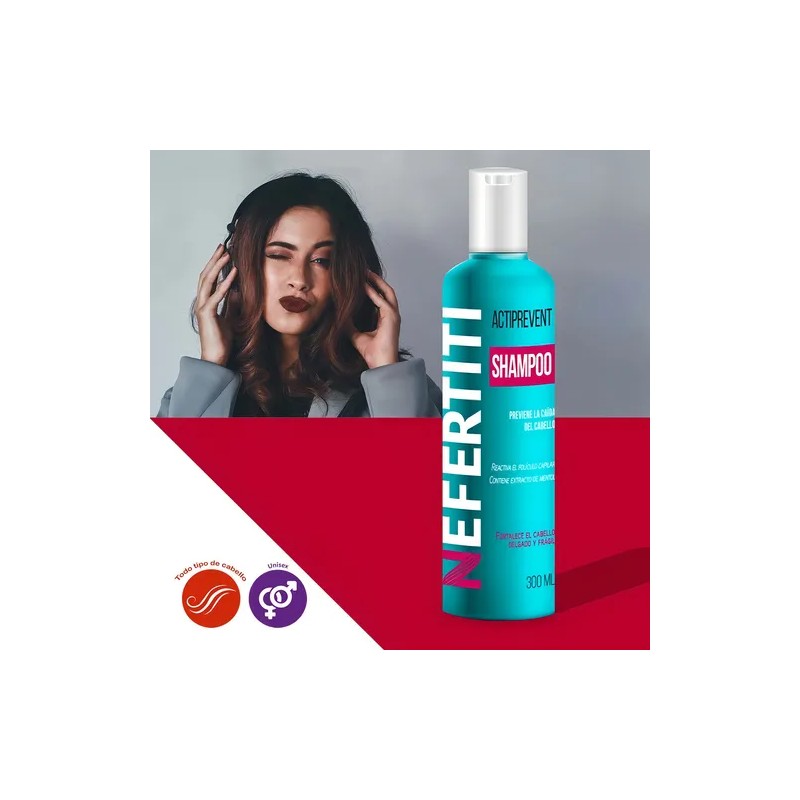 Shampoo Anticaida Del Cabello Actiprevent Nefertiti 300ml
