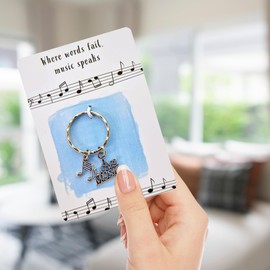 Music Lovers Keyring -Where Words Fail Music Speaks- Keychain Perfect Gift for Music Lover Music Note Keychain Gift for Music Teacher Student Musicians Gifts Inspirational Gift Music Key Ring
