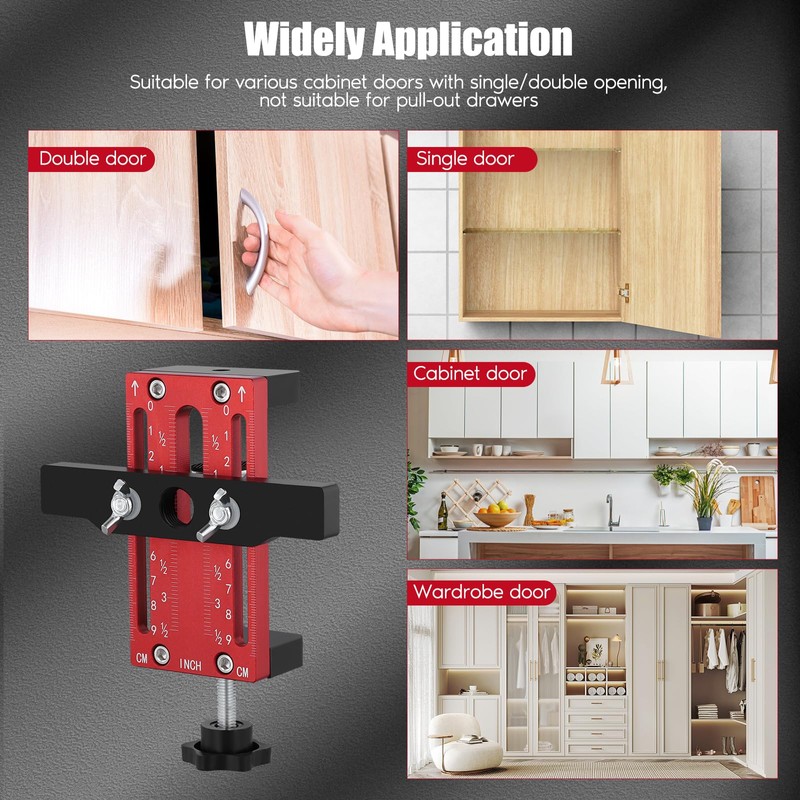 Adjustable Cabinet Door Installation Positioner with Door Rebounder,Cabinet Door Mount