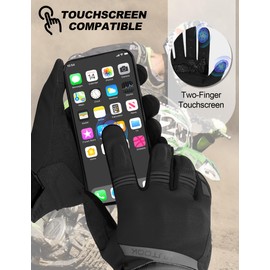 KUTOOK Motorcycle Biker Gloves Men Women MTB Mountain Bike Riding Cycling Gloves Black Airsoft Racing Dirtbike Hard Knuckle Motocross Gloves Touchscreen Guantes De Moto para Hombre Black XL