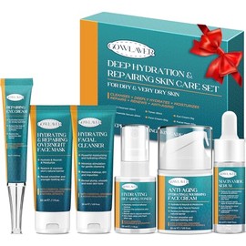 Set de cuidado de la piel para adolescentes y mujeres, antienvejecimiento hidrata profundamente reparaciones para el cuidado de la piel para todas las