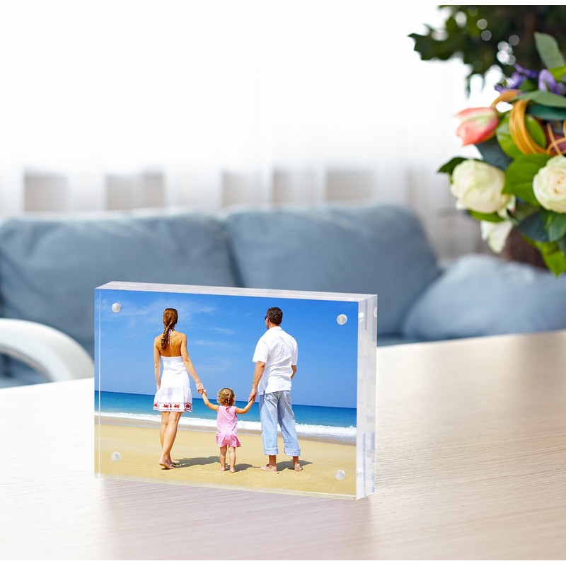 NIUBEE Acrylic Photo Frame, Magnetic Frame, Large Size, Double-Sided Transparent,