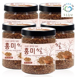 green fields Domestic red rice, red rice, red rice, red rice, red brown rice 400g, 5 pieces / 국산 홍미 빨간쌀 붉은쌀 홍미쌀 붉은 현미 400g, 5개