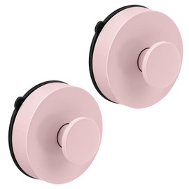 flintronic Pack of 2 Pink Wall Hooks, Suction Cups, Suction Cups, Towel Hooks, Bathrobe Hooks, No Drilling, Extra Strong Bathroom Hooks, ABS Waterproof Suction Holder, Towel Hook