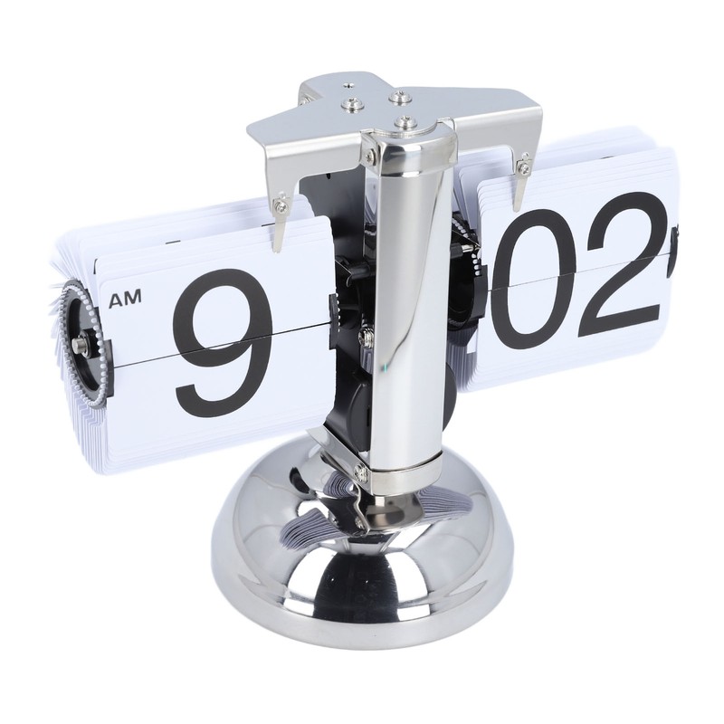 Vintage Digital Flip Down Clock Battery Powered Time Adjustable Stainless