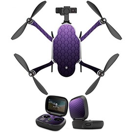 MightySkins Skin Compatible with GoPro Karma Drone Headphones wrap Cover Sticker Skins Antique Purple