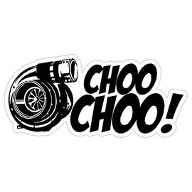 Choo Choo Turbo Sticker Decal Custom Vinyl Stanced Slammed Rice Ricer Boost Funny JDM