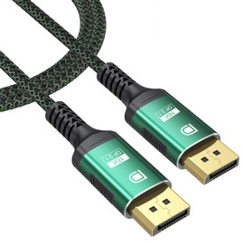 FEMORO DisplayPort 2.1 Cable 3Ft, Display Port Cables 16K@60Hz 8K@120Hz 4K@240Hz, DP to DP Cord 80Gbps Support HDR10 HDCP DSC 1.2a Compatible FreeSync G-Sync Video Gaming Monitor Graphics Card