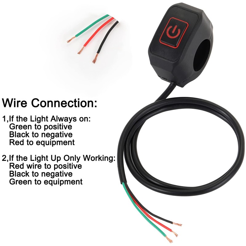 Greluma 22 mm 7/8 Inch Motorcycle Handlebar Switch for Electric