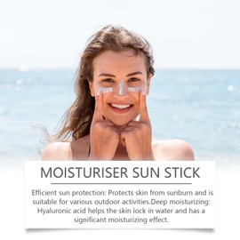 Sunblock Stick SPF 50 PA+++, Sun Cream SPF50+ for Face & Body, Waterproof Sun Stick, High Protection Travel Size Sun Cream, Ultra Light UV Protetion Sunscreen Stick, Moisturizing & Refreshing