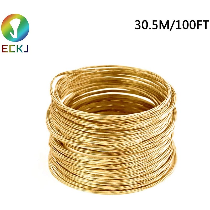 ECKJ Picture Hanging Brass Wire Bare Copper Wire 100-feet 7