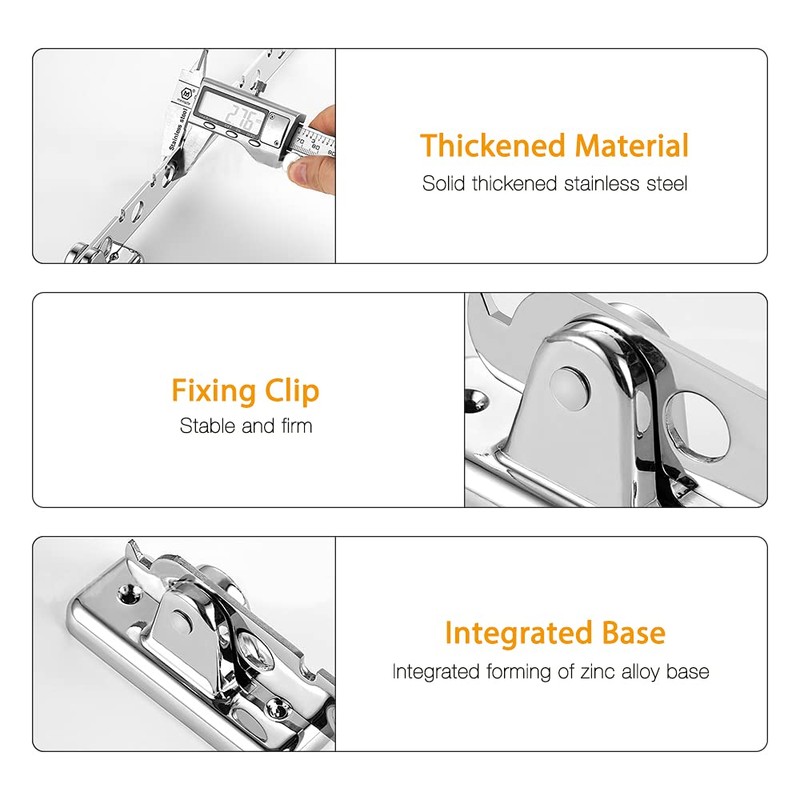 CJBIN Foldable Clothes Hooks, Pack of 2 Stainless Steel Clothes