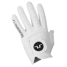 J.Lindeberg Mens Ron Leather Golf Glove - White - XL