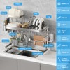 Upgrade 3 Tier Over Sink Dish Drying Rack Adjustable Width
