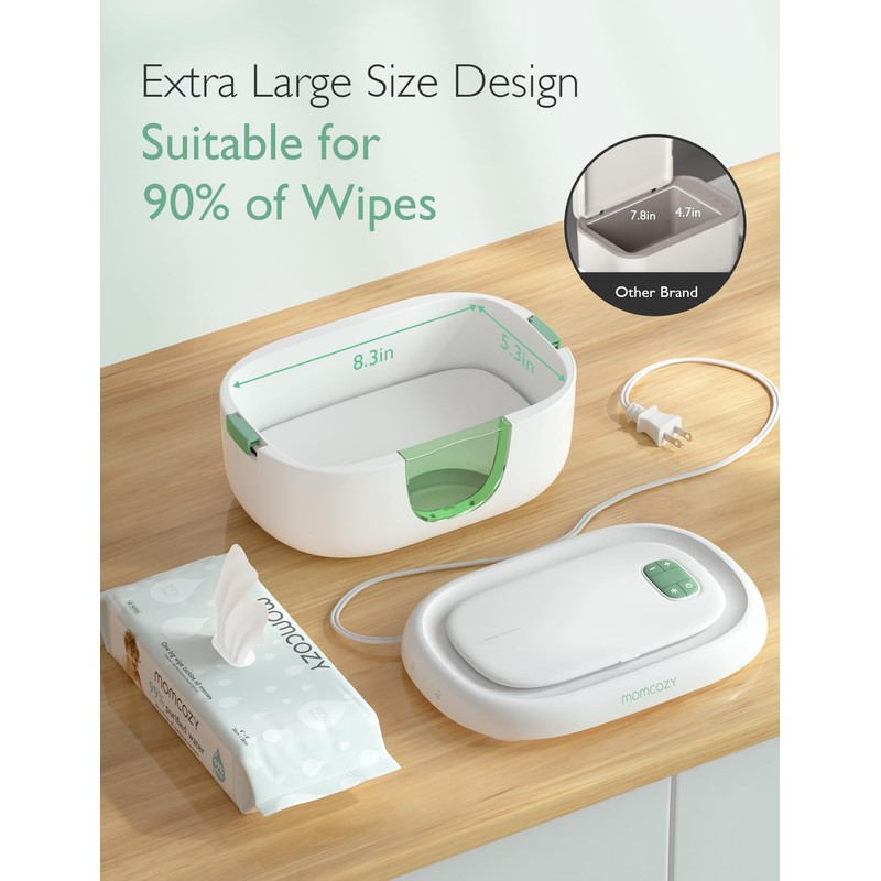 Momcozy Baby Wipe Warmer, Innovative Spring Design, Large Capacity Wipes