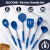 Silicone Kitchen Utensils Set - Culinary Couture 6-Pieces Blue Silicone