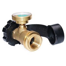 DOZYANT Universal Fit POL Propane Tank Adapter with Gauge - Converts POL LP Tank Service Valve to QCC1 / Type 1, Old to New Connection Type